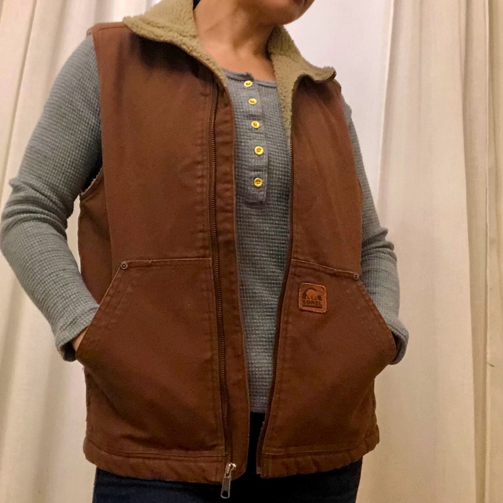 Sorel lined brown vest